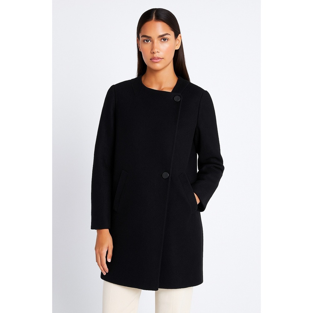 Theory Nyma Coat‎ in Double Face Wool Cashmere in Black Size M NWT $595